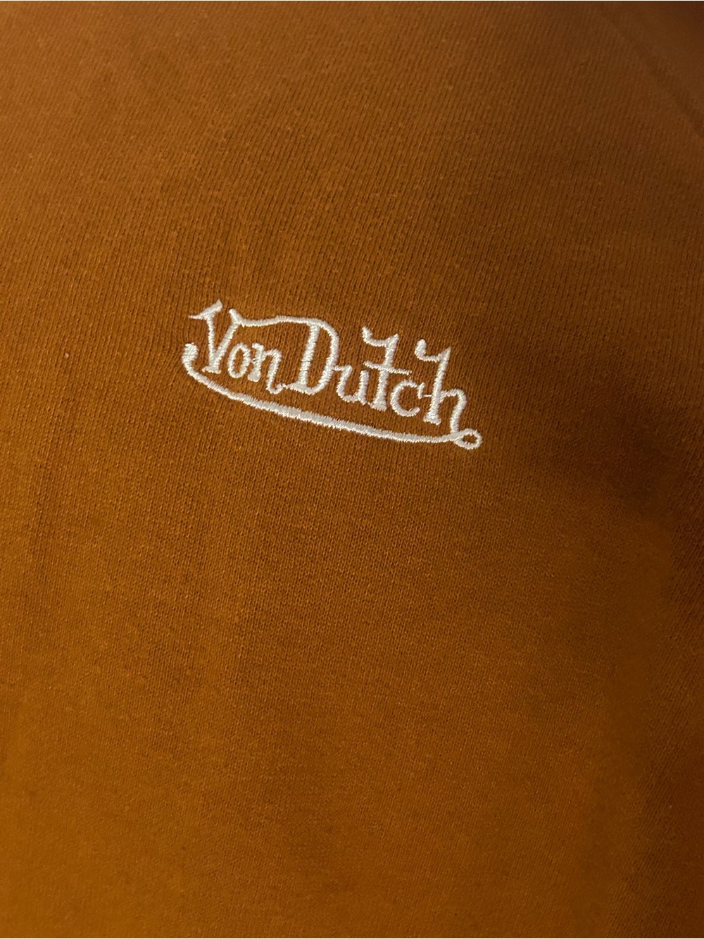 Von Dutch Logo Patch Sweatshirt - Rust Brown